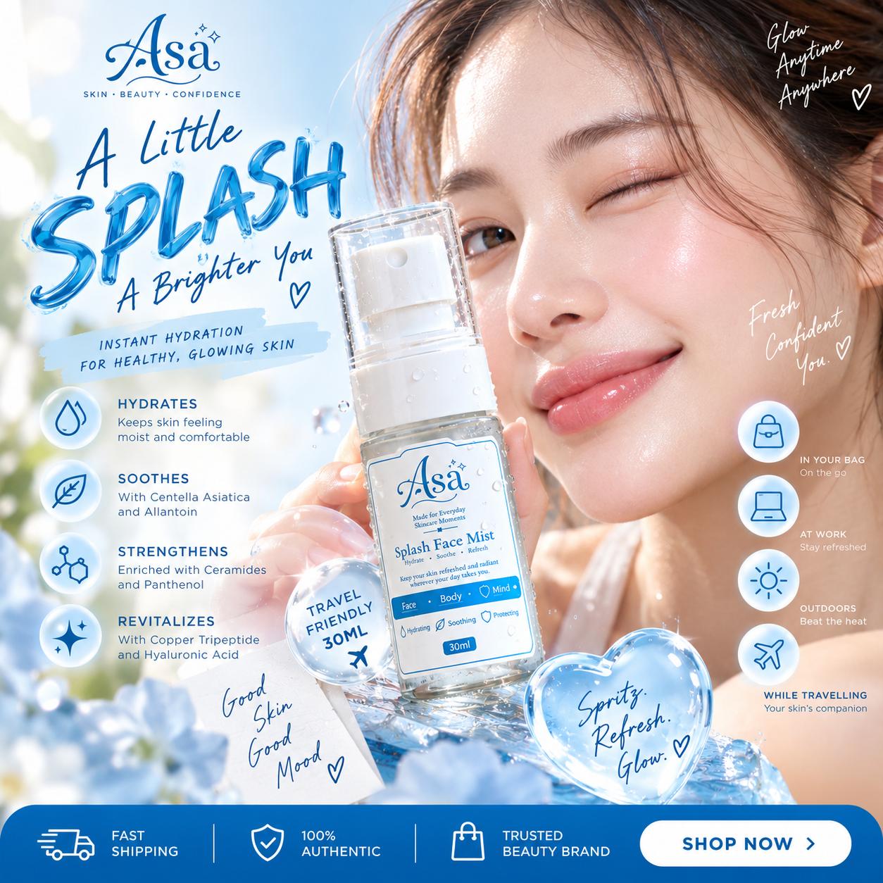 ASA Splash Face Mist 30ml - for hydration